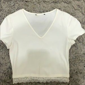 White crop top